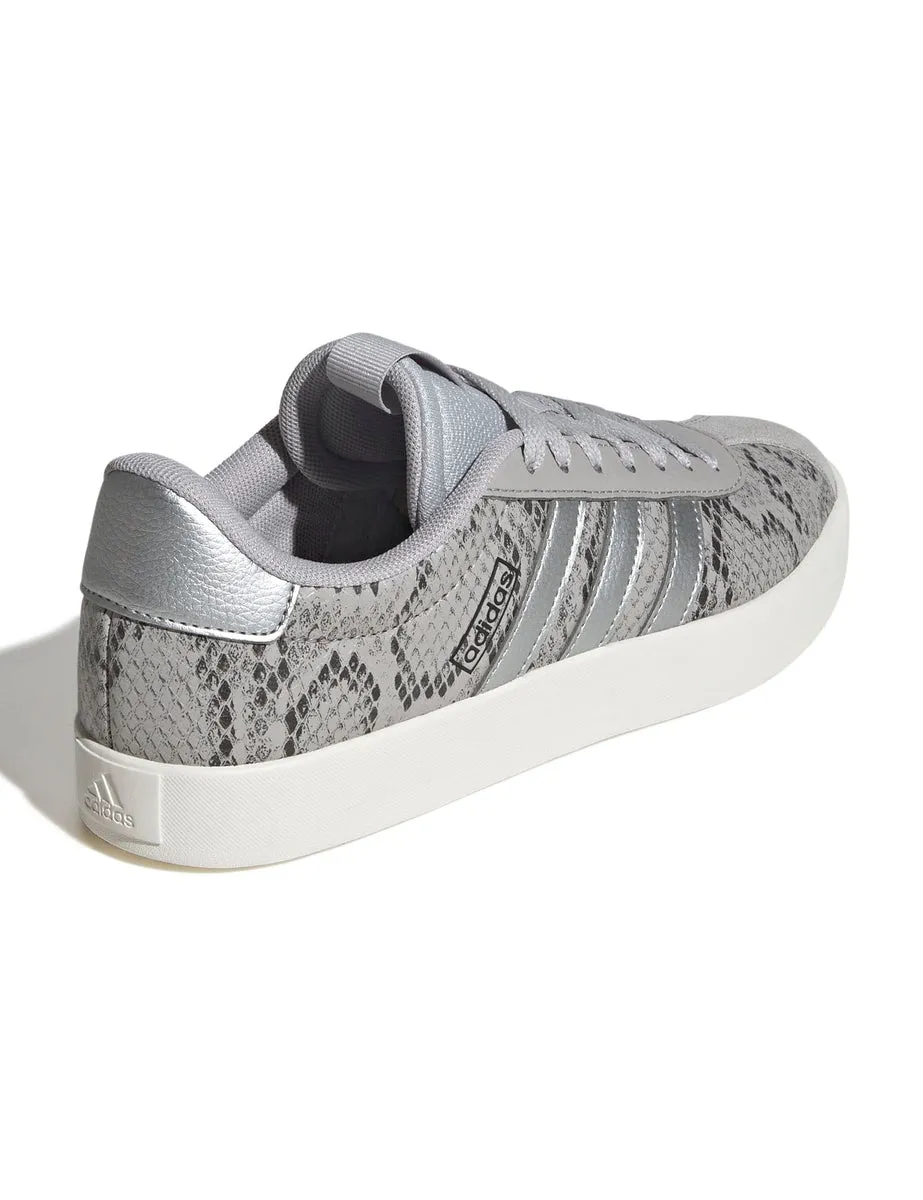 VL Court 3.0 Shoes - Grey Two/Silver Metallic/Off White Shoes Sneakers Adidas