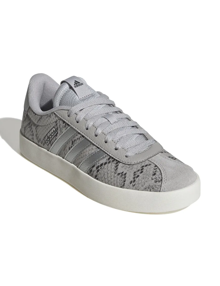 VL Court 3.0 Shoes - Grey Two/Silver Metallic/Off White Adidas Shoes Gazelles