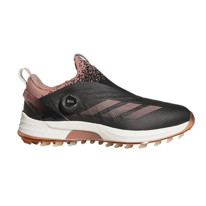 ADIDAS Adizero ZG BOA Women's Spikeless Shoes (Black/Clay/White) Boa Adidas Golf Shoes