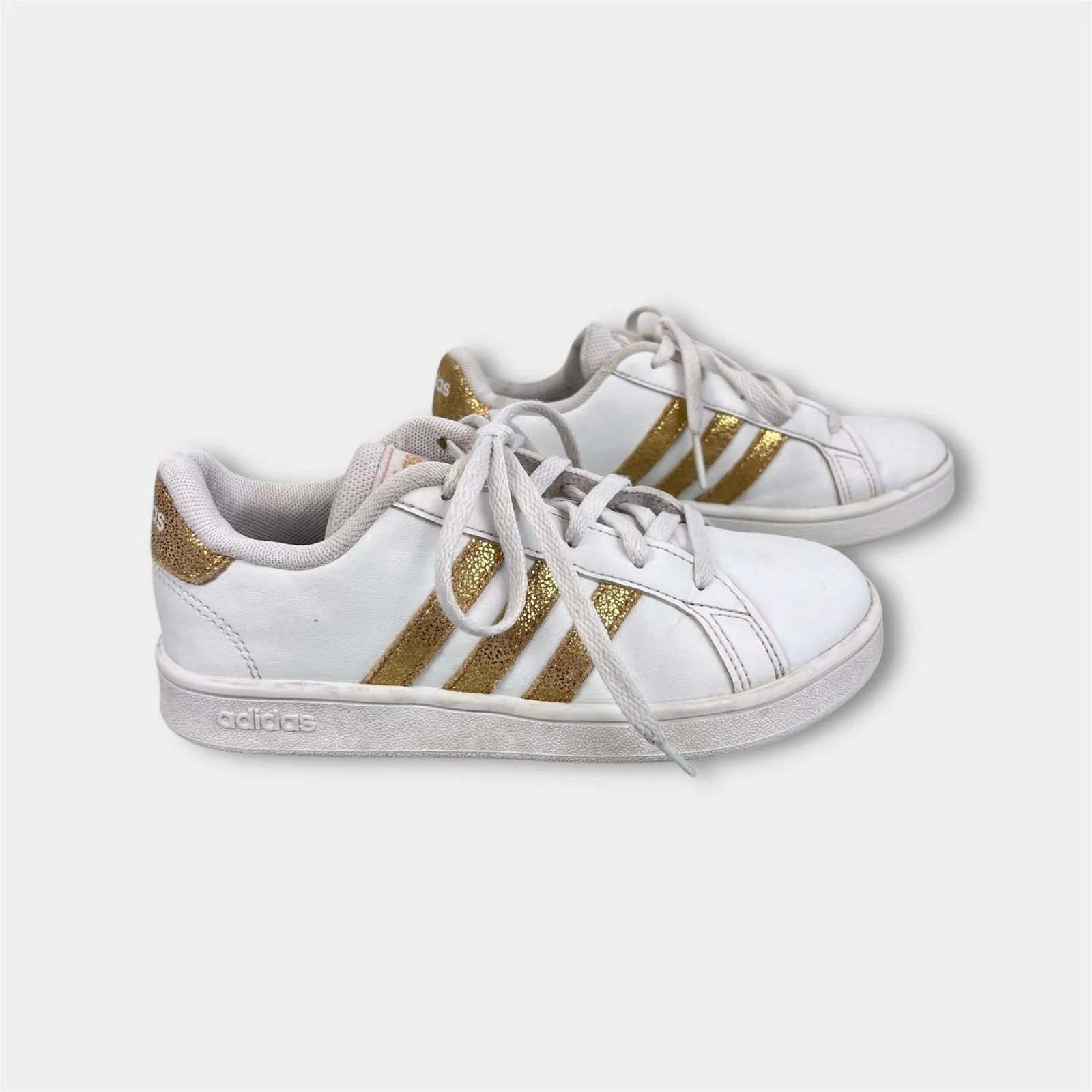 Shoe Size Guide Adidas Adidas Girls Grand Court Sneakers White Gold 1