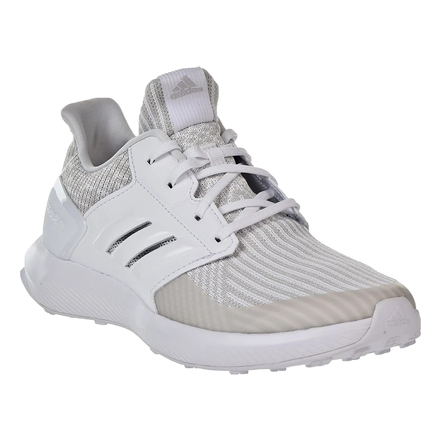 Adidas RapidaRun Knit J Big Kid's Running Shoes Grey/White Best Running Shoes With Plantar Fasciitis