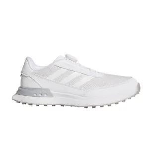 Adidas Padel Shoes ADIDAS S2G 24 Leather Women's Spikeless Shoes (White/Silver)