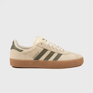 Adidas Composite Toe Shoes Adidas Skateboarding - Gazelle ADV Shoes - Ecru Tint / Focus Olive / Gum