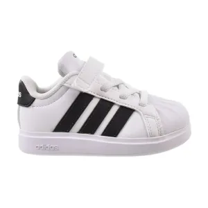 Adidas Anthony Edwards 1 Low Basketball Shoes Adidas Streettalk EL I WIDE Toddlers' Strap Shoes White/Black jq6145-W