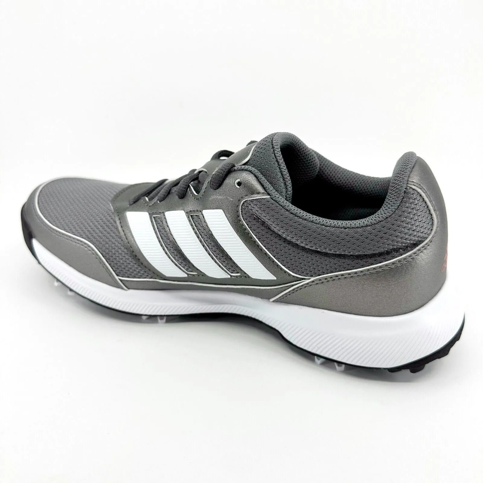 Adidas Tech Response 2.0 Gray Silver Metallic Mens Spike Golf Shoes EE9123 Adidas Ozelia Shoes