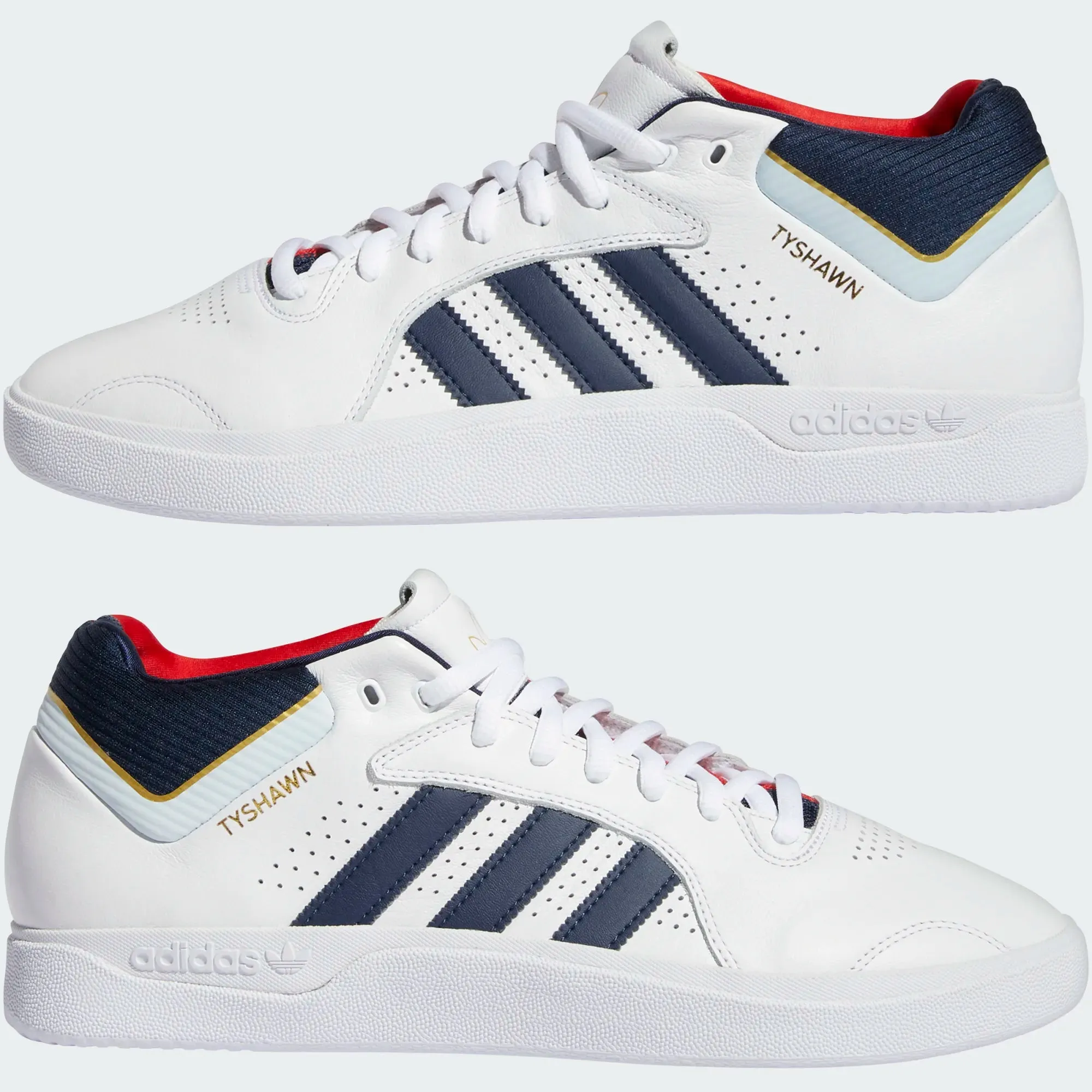 Adidas Lace Tennis Shoes Adidas Tyshawn White/Navy/Red