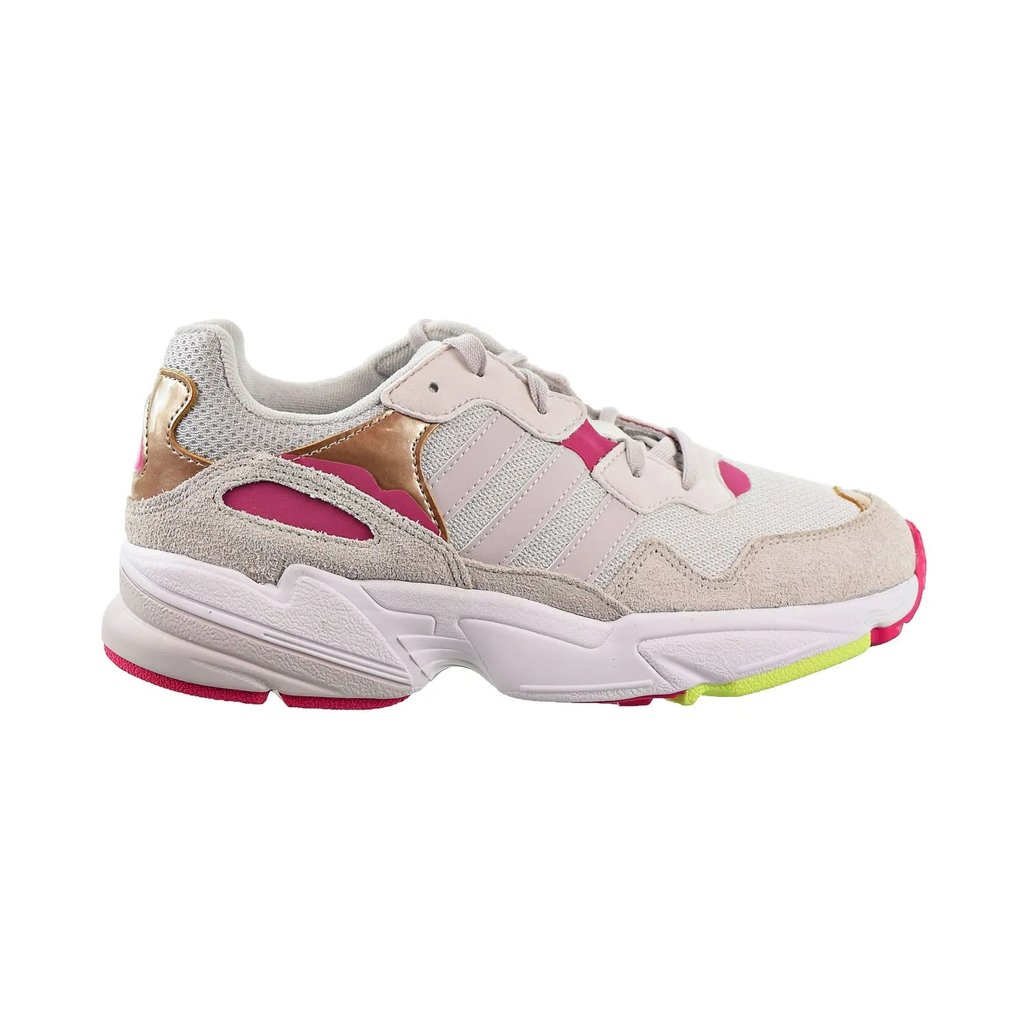 Adidas Yung-96 Big Kids Shoes Grey/Orchid Tint/Cloud White David Goggins Running Shoes