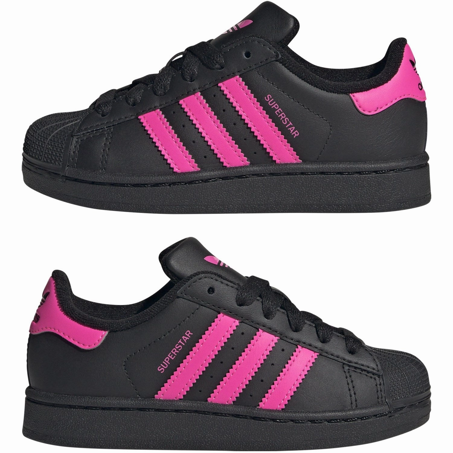 New Adidas Shoes Soccer adidas Originals Core Black/Lucid Pink/Core Black Superstar Ii C Sneakers