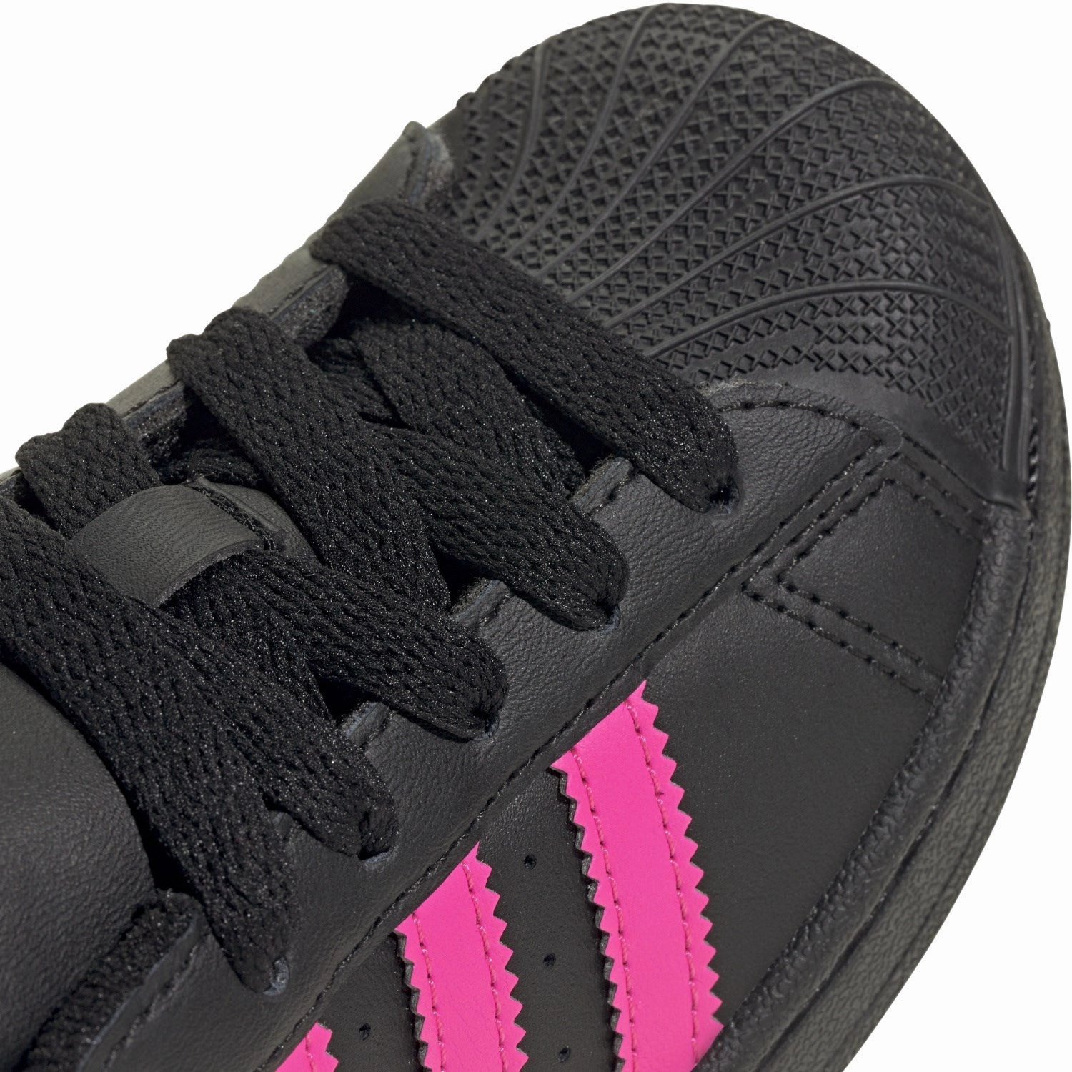adidas Originals Core Black/Lucid Pink/Core Black Superstar Ii C Sneakers Adidas Shoes With Dress