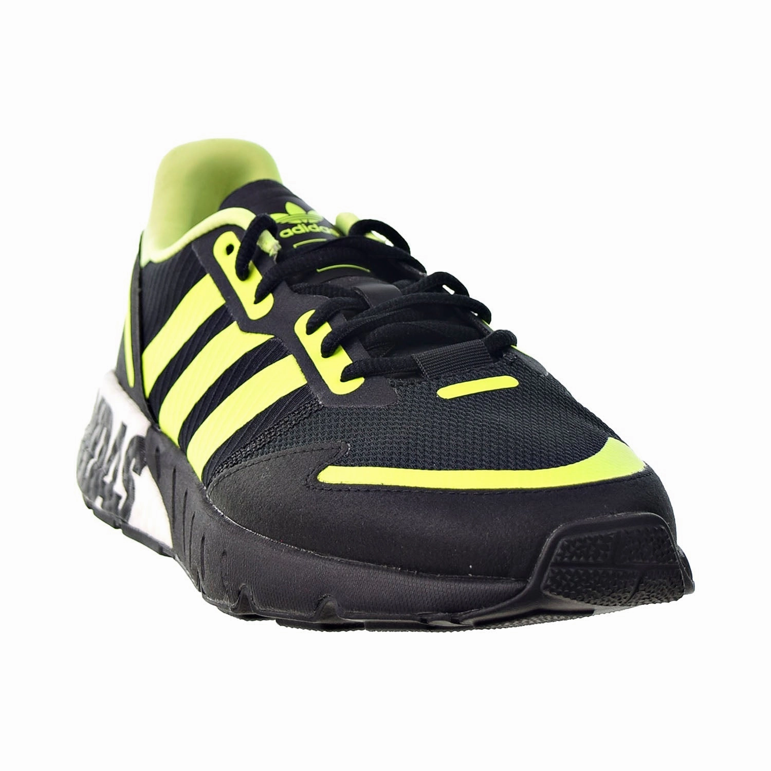 Japan Adidas Shoes Adidas ZX 1K Boost Men's Shoes Core Black-Solar Yellow-Matte Silver