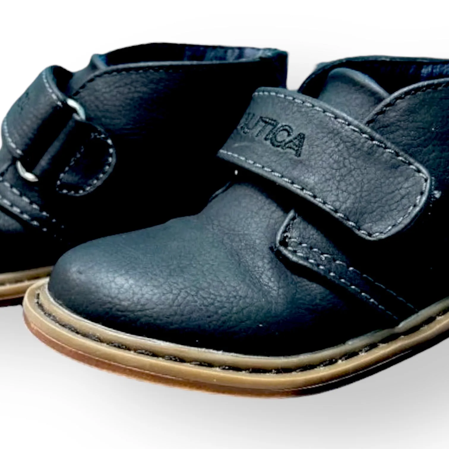 2024 Casual Shoe Trends Nautica Kids Boots Toddler Boy Size 8 Black Leather Casual Dress Shoes