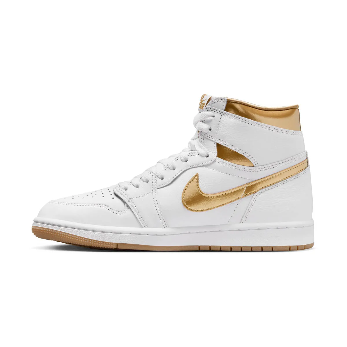 Air Jordan 1 Retro High OG 'White and Gold' Women's Shoes Asics Gel Game Netball Shoes