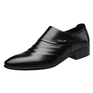 Casual pointed toe shoes men leather shoes men Non Slip Business Casual Shoes