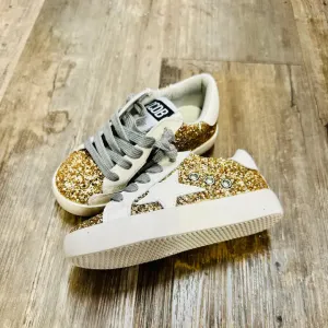 Laces For Sneakers Gold glitter star slip on sneaker