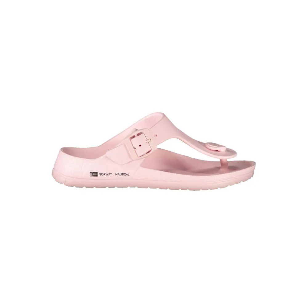 Norway 1963 Pink Plastic Women Sandal Flats Orthopedic Shoes