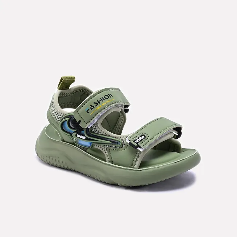 Kinds Of Flat Shoes Baba Green Sport Sandal 0620787