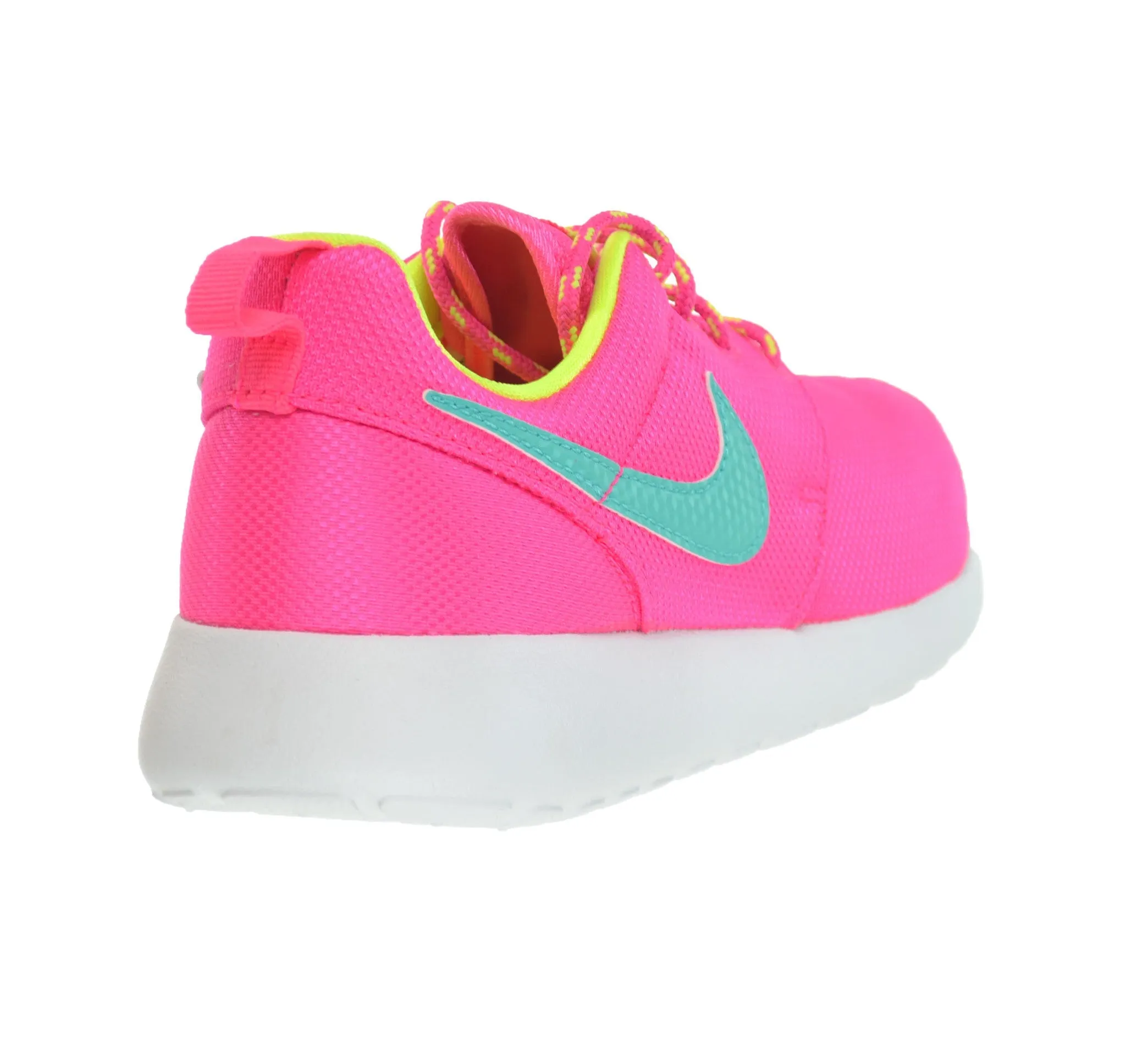 Top Running Shoes Brands Nike Rosherun Big Kids Shoes Hyper Pink/Jade-Volt-White/Blue