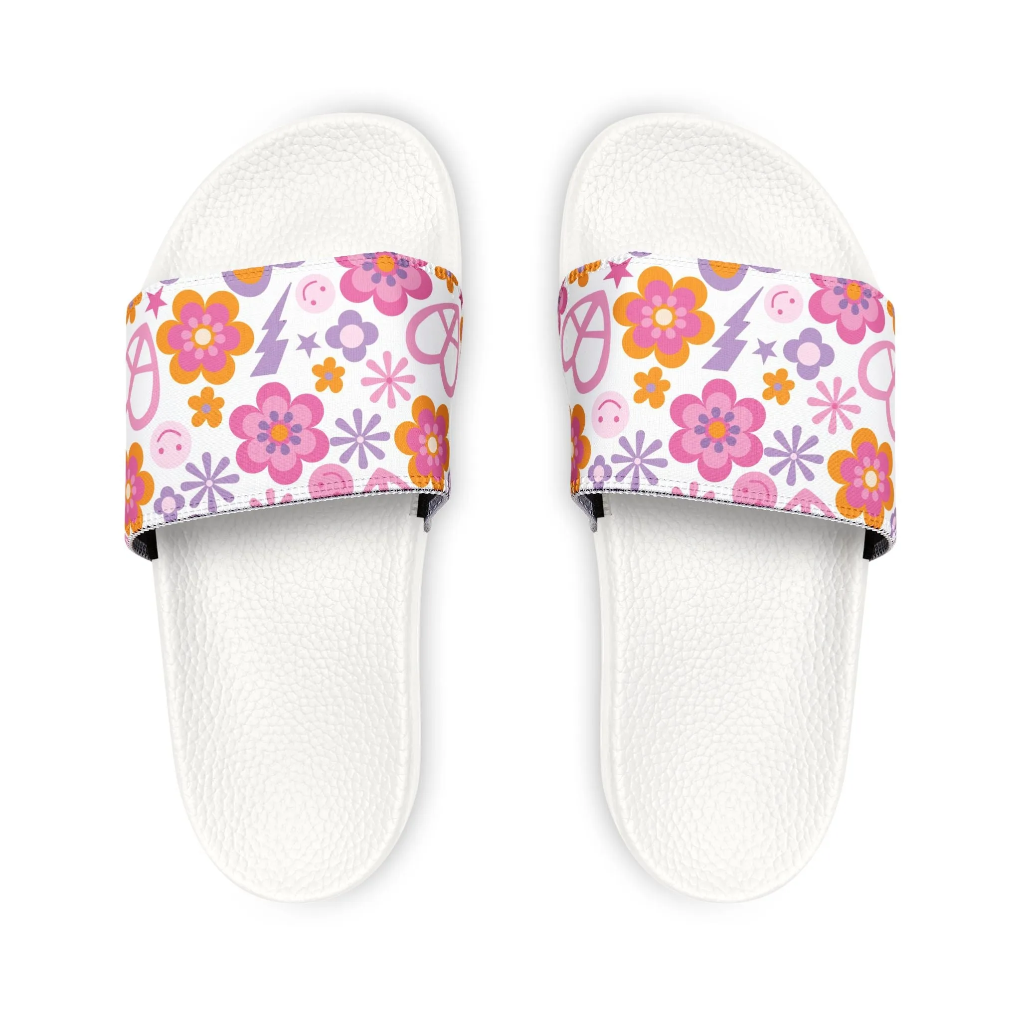 Running Shoes Size 15 Youth Floral Peace Sandals - Removable-Strap Summer Footwear