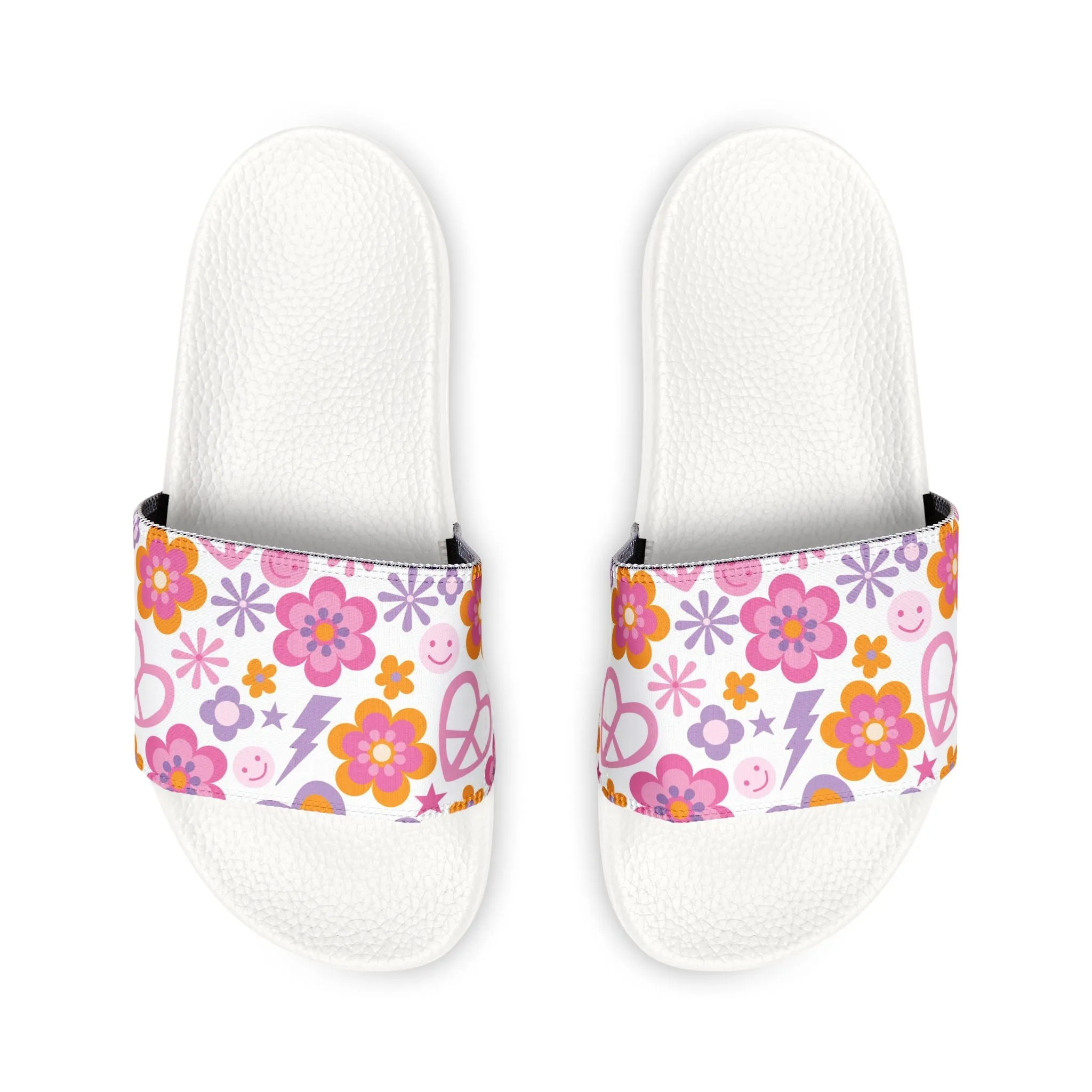 Youth Floral Peace Sandals - Removable-Strap Summer Footwear Running Shoes For Flat Footed Person