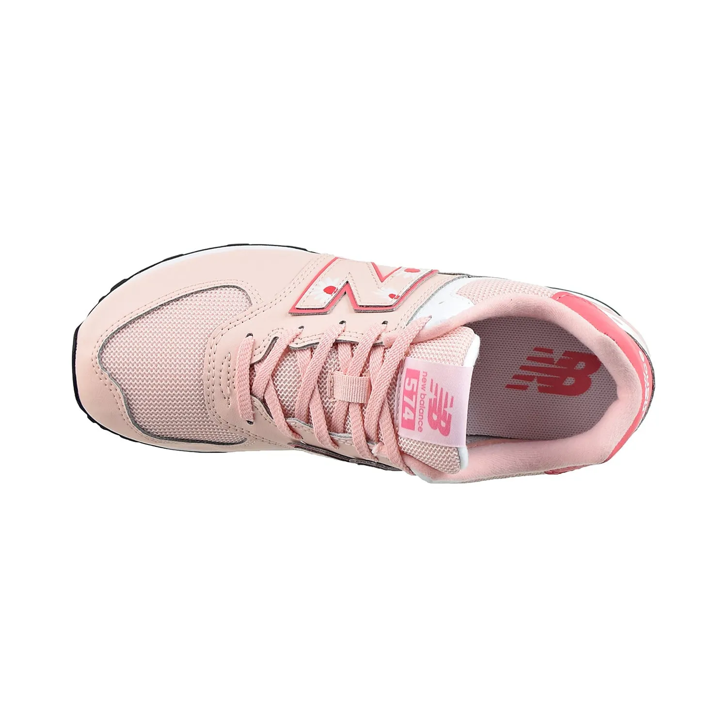 New Balance 574 "Floral" Big Kids' Shoes Pink Haze Star Runner Road Running Shoes