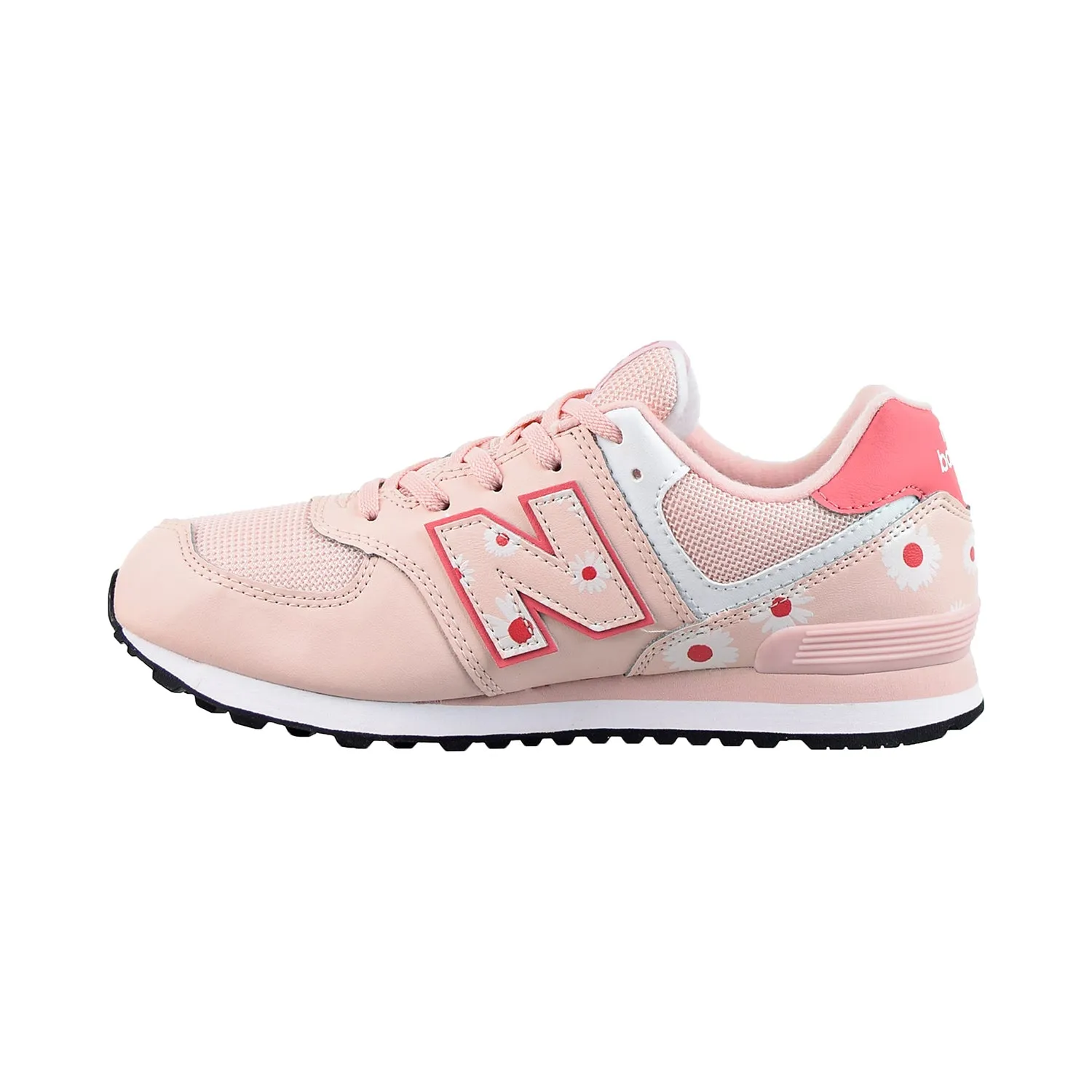 New Balance 574 "Floral" Big Kids' Shoes Pink Haze Trail Running Shoes For Overpronators