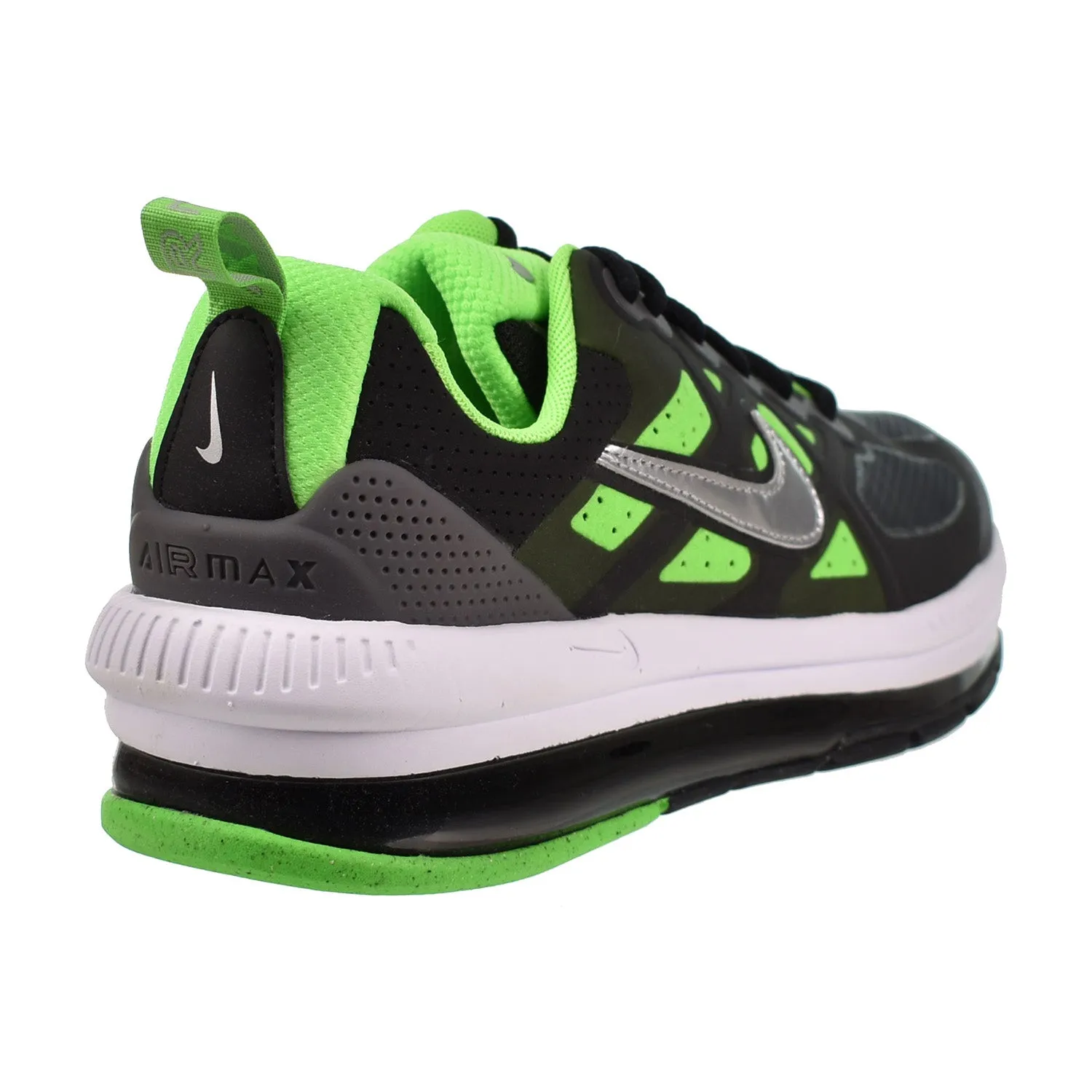 Nike Air Max Genome (GS) Big Kids' Shoes Black-Chrome-Iron Grey Asics Novaplast Running Shoes