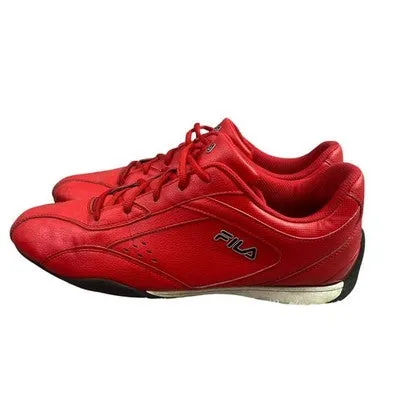 Fila Shoes Mens 13 Red Lifestyle Running Athletic Athleisure Everyday Shoes