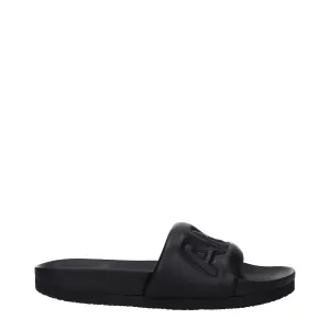 Ambush Black Leather Slippers Ross Sandals