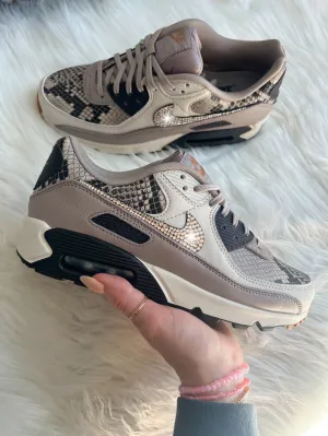 Animal Print Swarovski Womens Nike Air Max 90 Adidas Run Shoes