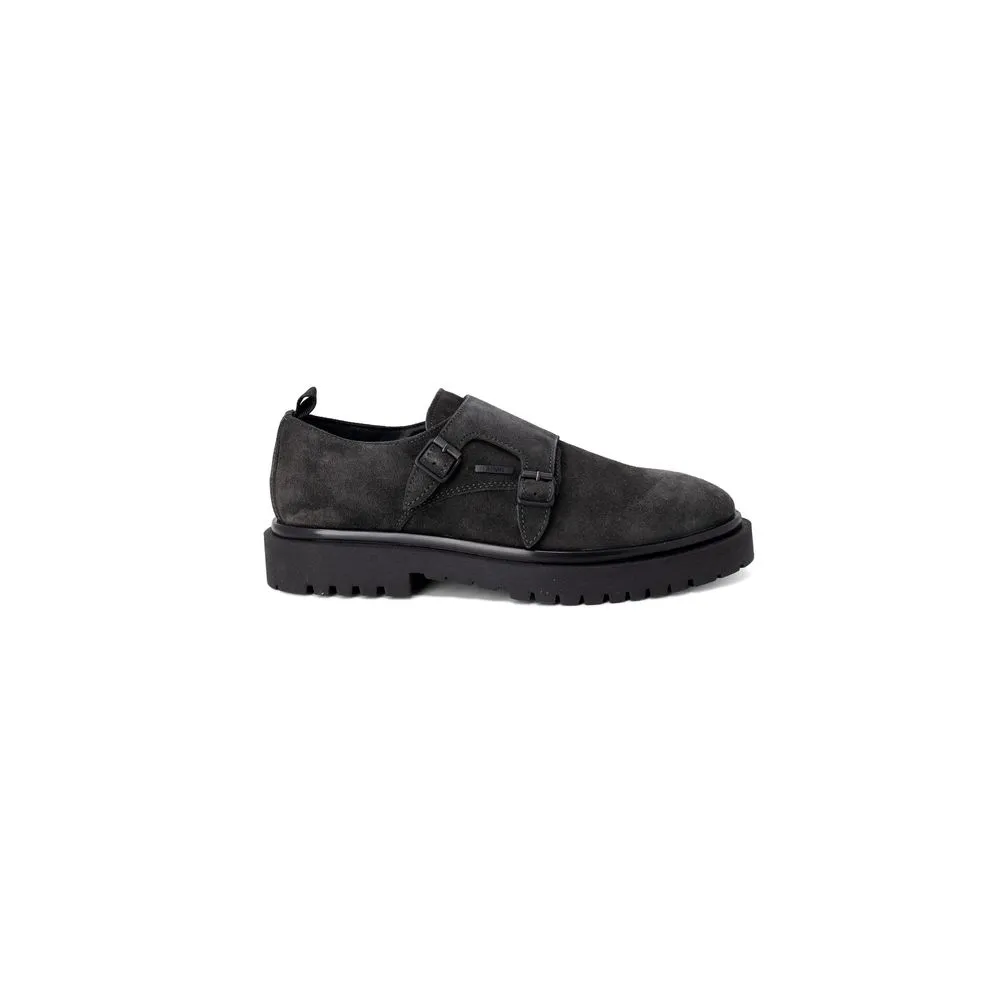 Antony Morato Black Leather Flat Boots Best Running Shoes With Flat Feet
