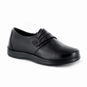 Apex Linda Classic Monk Strap Women's Dress Shoe In Black Attire Business Casual Shoes