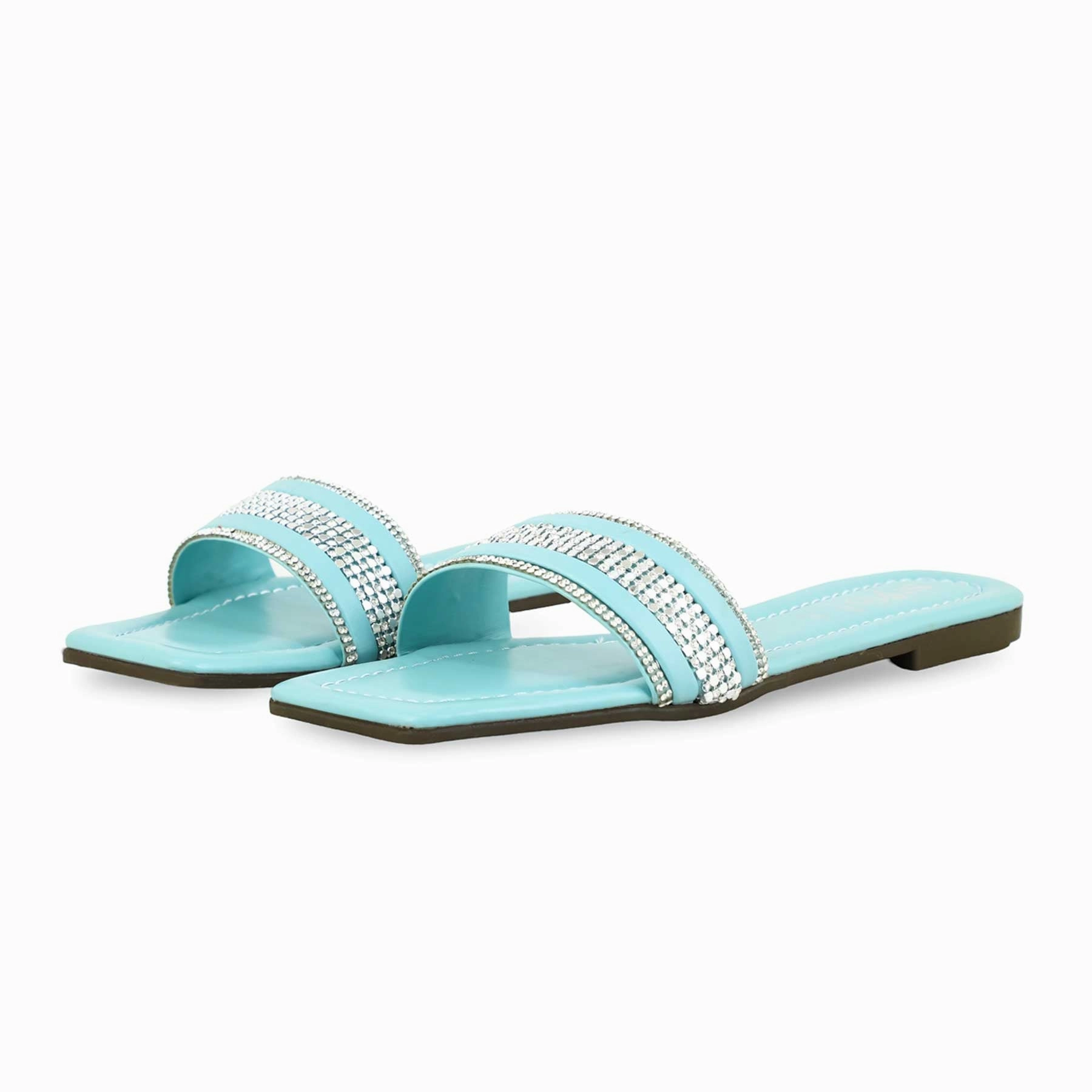 Casual Shoes Aldo Aqua Green Casual Slipper For Women CL1905