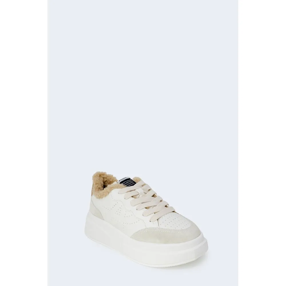 ASH Beige Leather Chunky Sneakers Wingtip Dress Sneakers