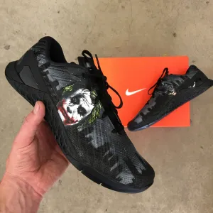 Custom Hand Painted Nike Metcon  Batman & Joker Theme Asics Free Shoes