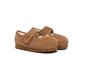 AUSTRALIAN SHEPHERD UGG Slippers Kids Adjustable Strap Mary Jane Millie Washing Slippers With Rubber Soles