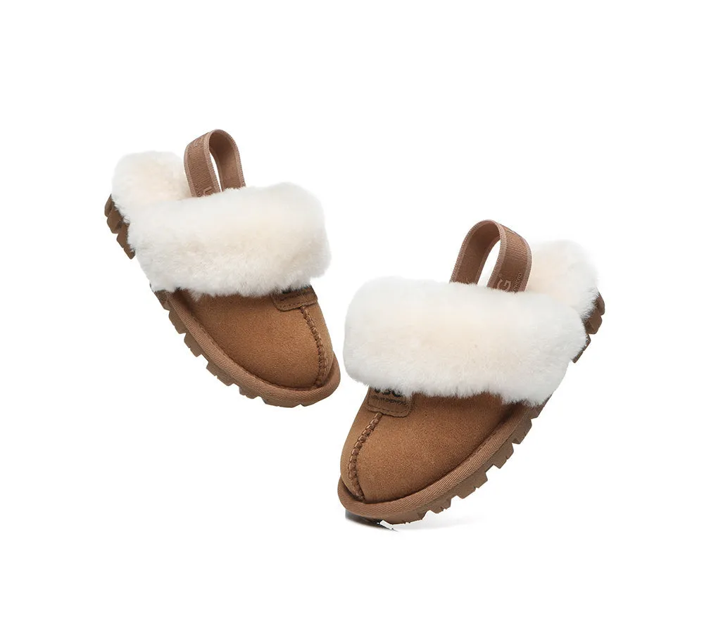 Merino Slippers AUSTRALIAN SHEPHERD UGG Slippers Kids Sheepskin Wool Slingback Suzie