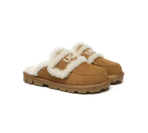 Made In America Slippers AUSTRALIAN SHEPHERD UGG Slippers Men Sheepskin Wool Large Size Rilee