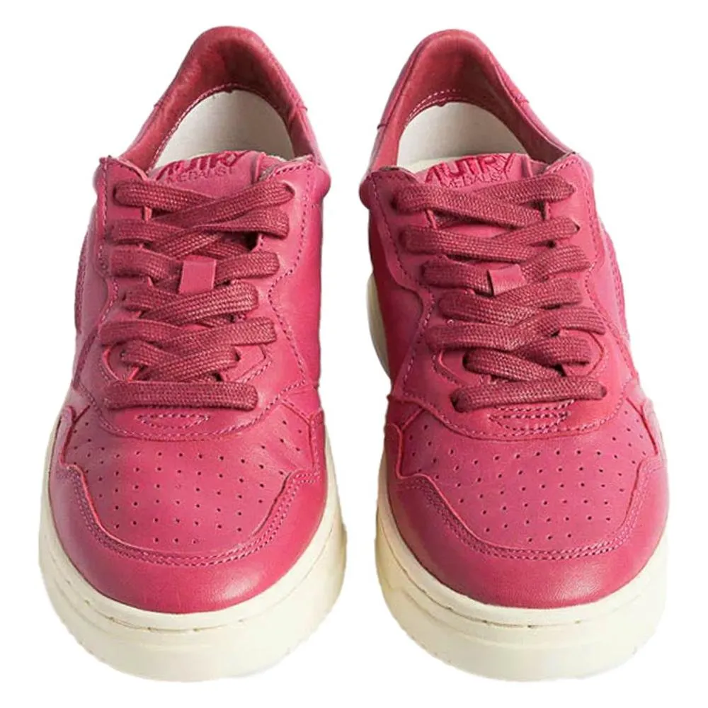 Autry Fuchsia Goatskin Women Sneaker Bill Sneakers