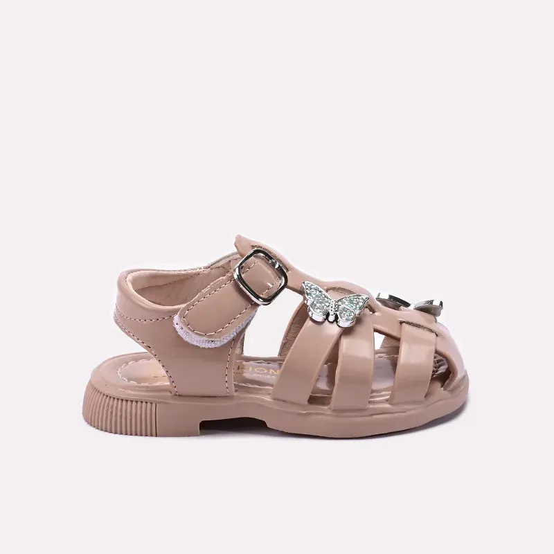 Studded Flat Shoes Baby Fawn Casual Sandal 0721040