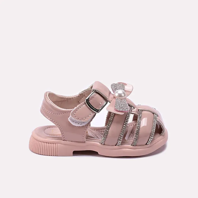 Flat Shoes Made From Recycled Plastic Baby Pink Casual Sandal 0721039