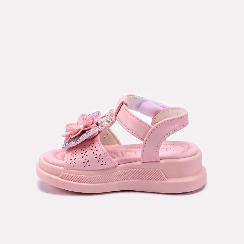 Baby Pink Casual Sandal 0721047 Flat Shoes With Open Back