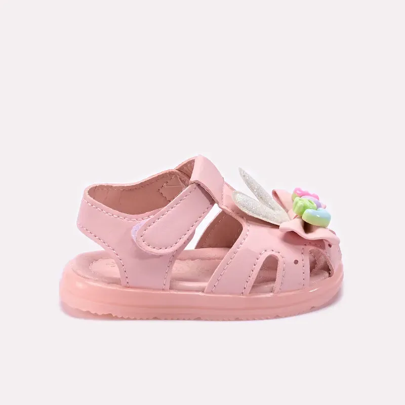 Baby Pink Casual Sandal 0721055 Bata Flat Shoes
