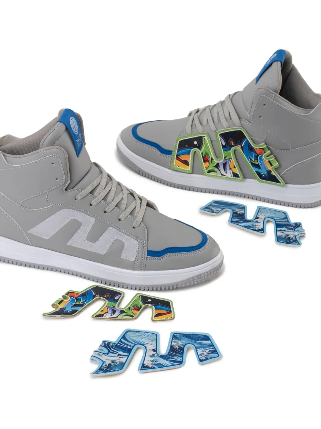 Fontanka Waffle Casual Shoes Bacca Bucci High-Top PATCH-PLAY Men's Sneakers