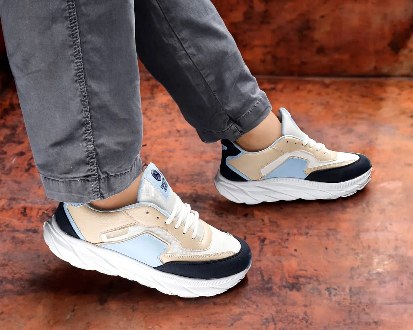 Bacca Bucci Men's SYLVIA Chunky Sole Sneakers Best Leather Casual Slip On Shoes