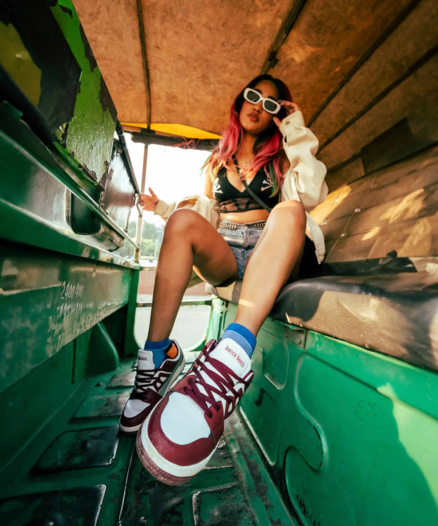 Bacca Bucci SERENITY Low Top Flat Sole Fashion Women's Sneakers Best Non Slip Work Shoes For Flat Feet