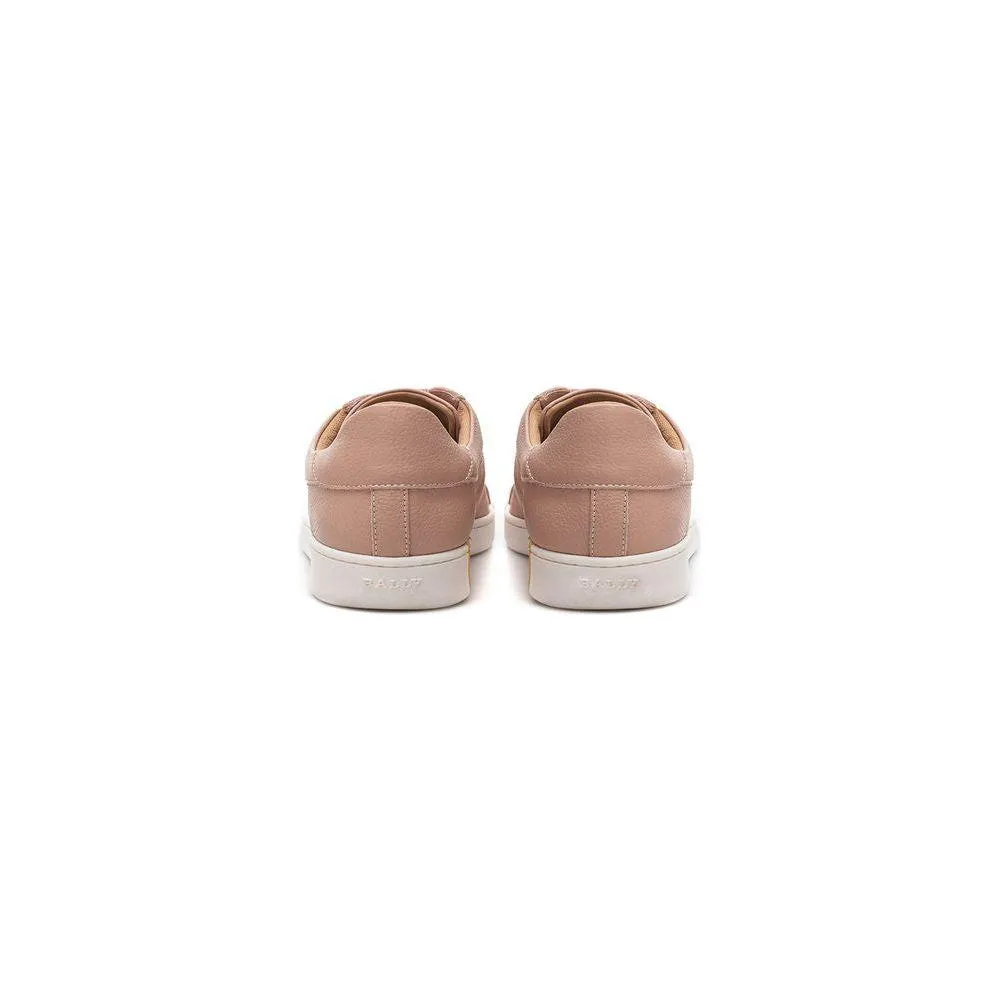 Bally Elegant Pink Cotton Leather Sneakers Sneakers For Dads
