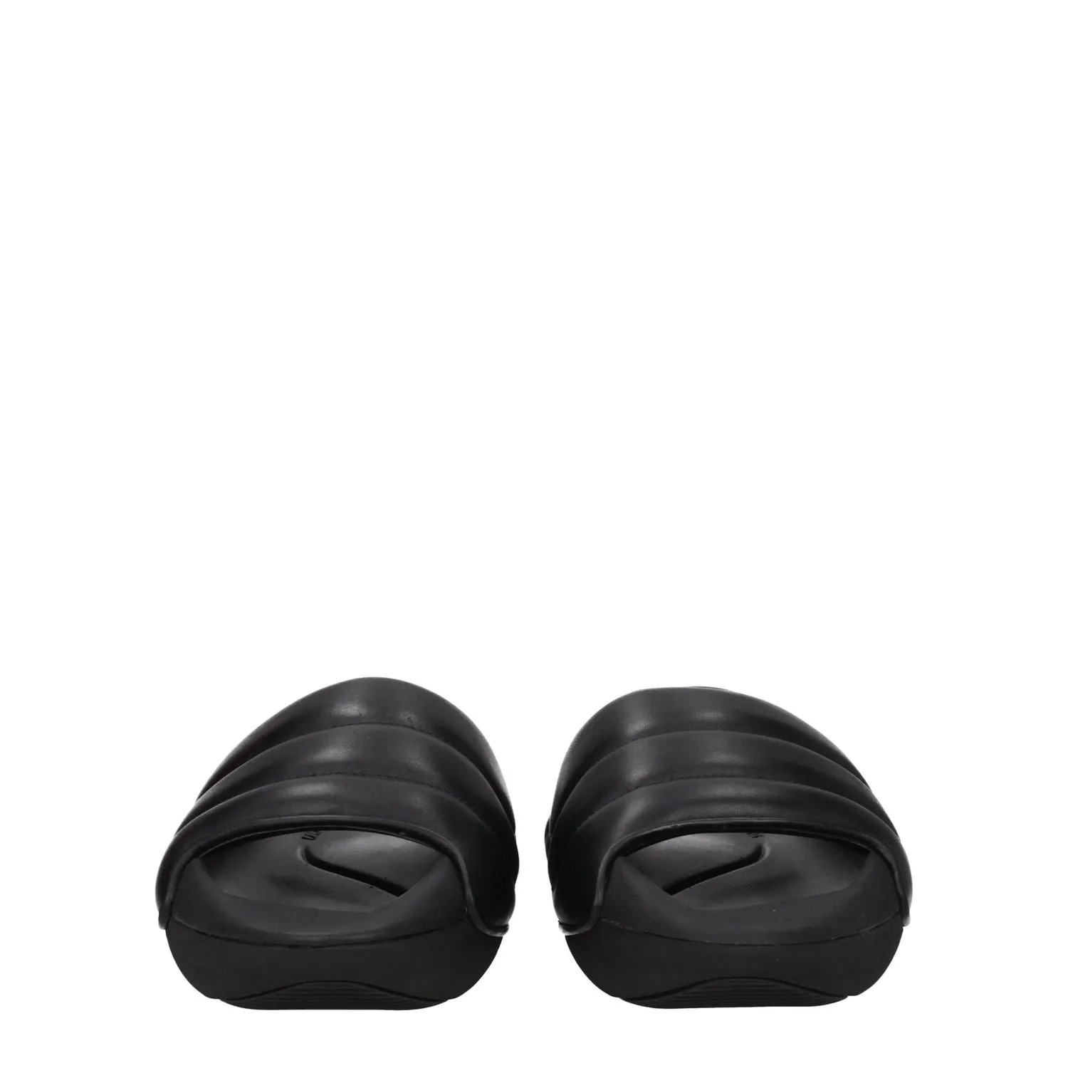 Balmain Black Leather Slippers Sandals Inn