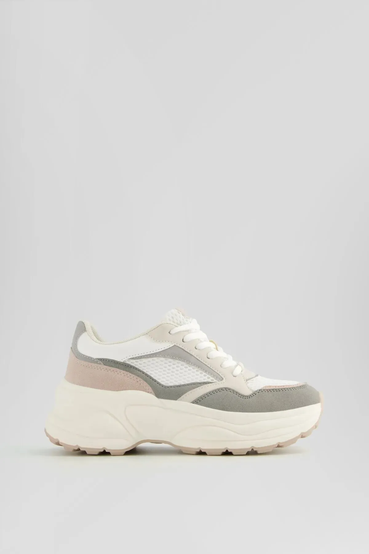 Bershka Women's Mesh Contrast Sneakers Best Waterproof Trail Running Shoes