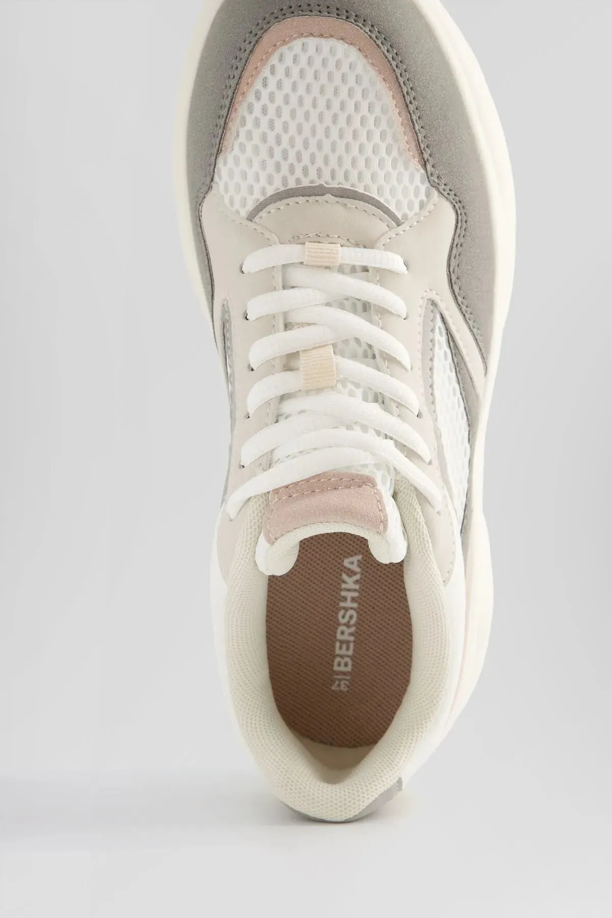Bershka Women's Mesh Contrast Sneakers Asic Neutral Running Shoes