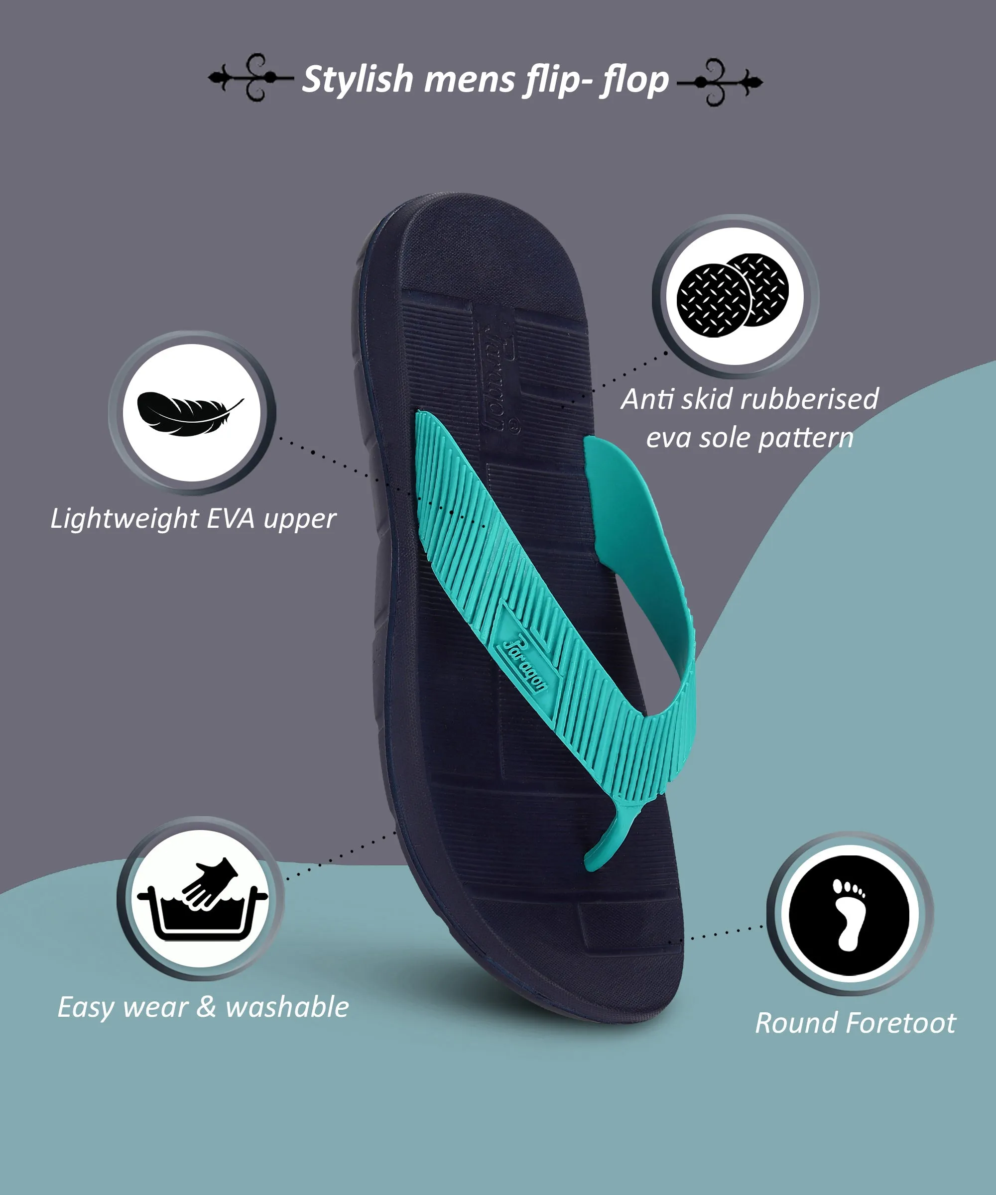 Plantar Flip Flops Paragon EVK3416G Men Slippers | Lightweight Flipflops for Indoor & Outdoor | Casual & Comfortable | For Everyday Use
